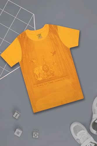 Image of Dollar Champion Cotton Regular Fit T-Shirts for Boys -Actual Color May Vary