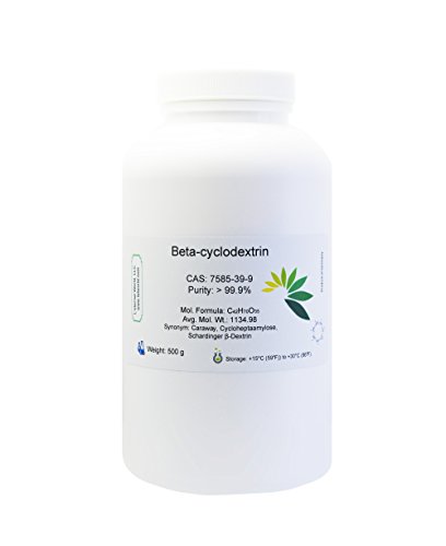 Beta-Cyclodextrin, 99.9% min, Ultra Pure, 500g, Free Spoon, Pharmaceutical Grade