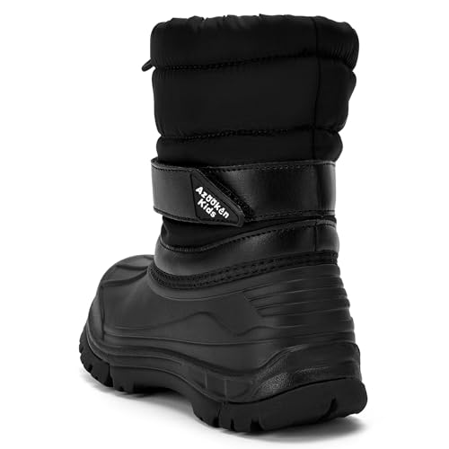 Azooken Kid's Snow Boots Winter Waterproof Slip Resistant Cold Weather Shoes(Little Kid/Big Kid)3