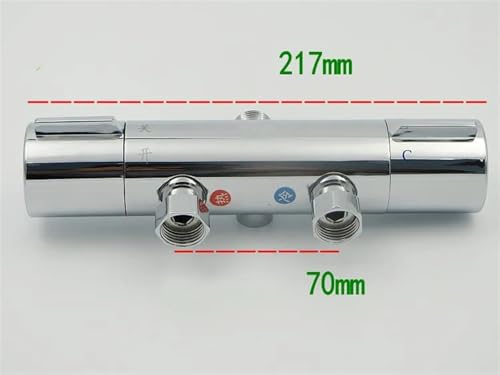 Mitigeur thermostatique de douche anti-brûlure à double commande chrome