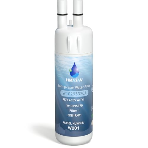 HMASAV W10295370A water filter replacement for Whirlpool EDR1RXD1, W10295370, Everydrop Filter 1, WHR1RXD1, KAD1RXD1, P4RFWB, P8RFWB2L, Compatible with Kenmore 46-9930, 46-9081，1PACK