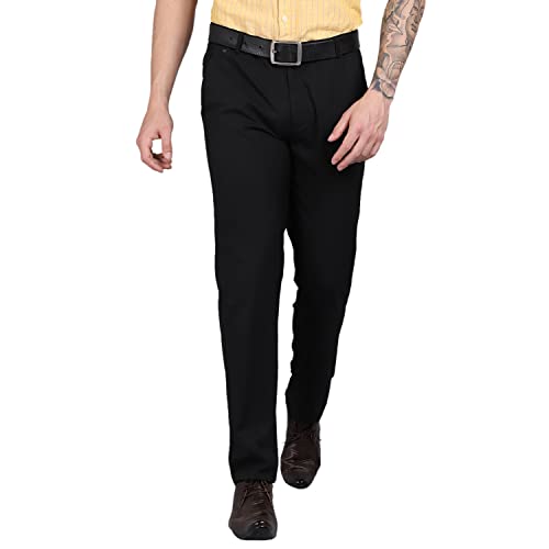 Image of Cantabil Solid Non Pleated Regular Fit Mid Rise Formal Trouser for Men | Formal Pants for Men | Formal Wear Regular Fit Trouser for Men (P-MTRF00037 Beige)