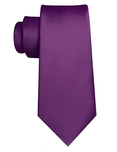 Image of JEMYGINS Solid Color Tie Mens Necktie for Business and Wedding