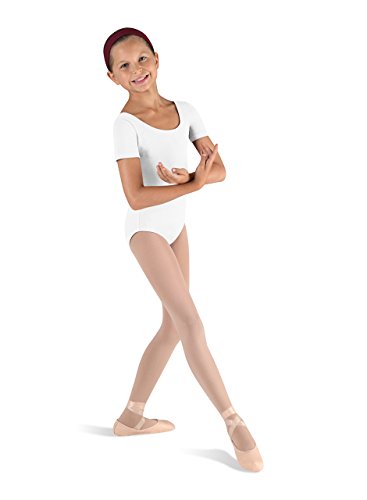 Justaucorps Bloch à manches courtes pour fille blanc vêtement classique