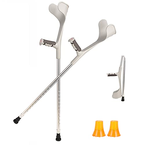 Stampelle per Adulti (Coppia), Stampelle per avambraccio Pieghevoli Portatili, Stampelle telescopiche Regolabili per Camminare, Stampelle in Alluminio Leggero per Viaggi (Grigio/Nero) (Colore : Nero)