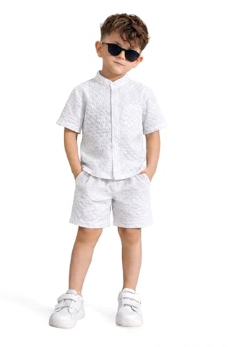 Image of Fashion Dream Boy's Cotton Blend Solid Clothing Set