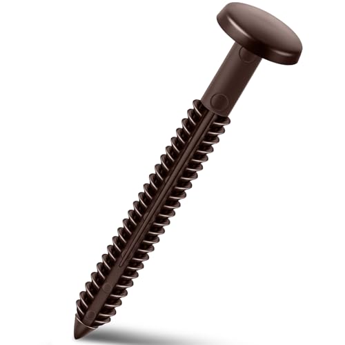 Image of Blulu 1 Pcs 3 Inch Vinyl Shutter Fastener Window Panel Peg Lok Pin Pegs Screws Shutter Spikes Anchor (Federal Brown)