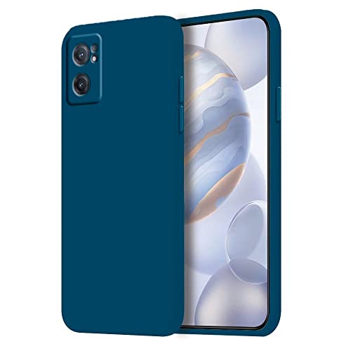 HONLEN Funda Compatible para OnePlus Nord CE 2 5G Case, (6.43' Inches) Líquida TPU Silicona Cover con Anti-Rasguño, Cáscara Suave Cubierta Azul Zafiro