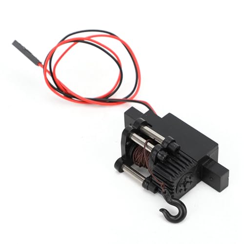 Treuil de voiture RC, treuil en métal de voiture RC Remplacement de treuil de voiture RC Pièces de mise à niveau Accessoires Treuil automatique en plastique...