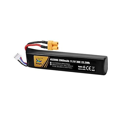 STEPMAX 11.1V LiPo Airsoft Battery 2000mAh 30C 3S Rechargeable Battery with XT30 Connector for Airsoft Guns Airsoft Rifle