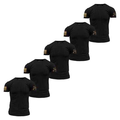 Image of Grunt Style Basic Crew Pack - USA, American Graphic Tee, Patriotic, Everyday, T-Shirts for Men Pack