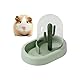 Automatischer Futterspender Hamster, Kleintier Futterspender, Hamster Zubehör, Hamster Napf, Für Hamster, Vögel, Tauben, Papageien, Mini-Igel (Grün)