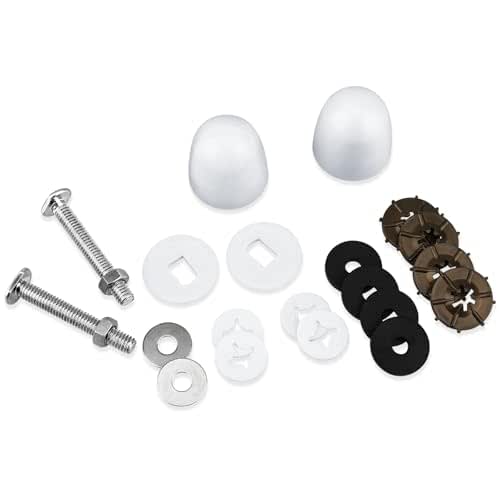 Toilet Floor Bolts and Caps Set, Universal Toilet Flange Repair