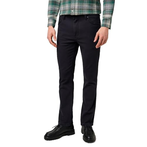 Wrangler Larston Pantalones, Negro, 32W / 32L Hombres