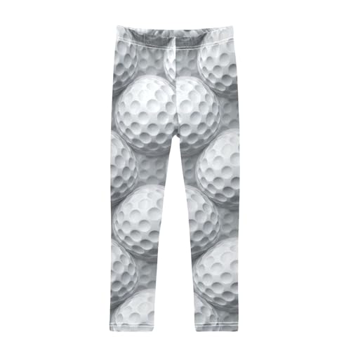 Girl Leggings Yoga Pants Dance Tights Trousers Girls Athletic Leggings, Golf Ball, Golf Ball, 7-8 Years