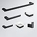 Uchwyty na papier w stylu euro akcesoria łazienkowe ze stali nierdzewnej zestaw sprzętu łazienkowego montaż łazienki pierścień na ręcznik pierścień na ręcznik, czarny 6 szt., chiny