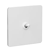 SEAFRONT Weißer Einzelkippschalter, Edelstahl-Doppelsteuerung AC250V, Quadratische Kanten, Reinweißes Galvanisiertes Panel für die Höhe