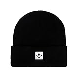 DOOVID Beanie for Men Women Beanie Hats Winter Warm hat Cuffed Knit Beanie Hats Black