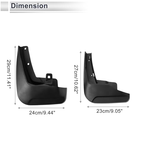 Image of X AUTOHAUX 1set Front and Rear Mud Flaps Splash Guards Mud Guards for Audi E-tron 2019-2022 W /Mount Accessories