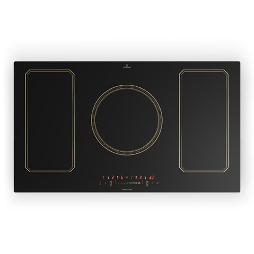 Klarstein Electric Cooker, Hot Plate for Cooking, 5 Ring Electric Hob Grill Plate Warmer, 7200w x5 Table Top Induction Hob w/Smart Touch Control, Digital Display, & Timing Function - 240v
