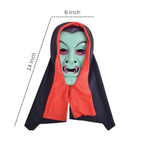 Image of Wanna Party Halloween Glow in the Dark Blood Ghost Mask W /Hood (Black)