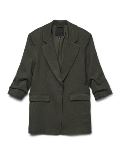 Vero Moda Vmfrida 3/4 Regular Blazer Noos, Verde Oscuro, 42