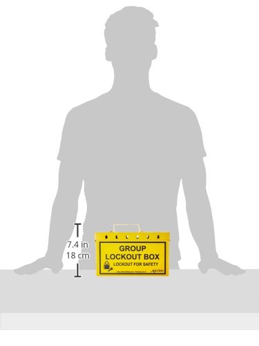 Image of Group Lockout Box AK-GLS-115 - Size 10 x 6 x 4 inch, Yellow (Pack of 1)