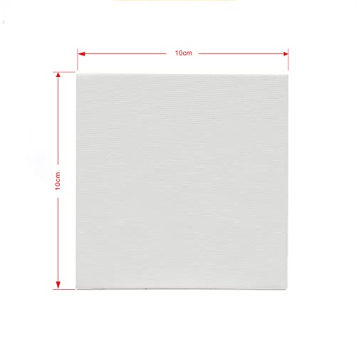 Exerz 10x10cm Canvas Panels 3mm 280gsm 100% Cotton/Blank Artist Canvas Board/Triple Primed/Acid Free/Medium Grain - Oil & Acrylic - Image 2