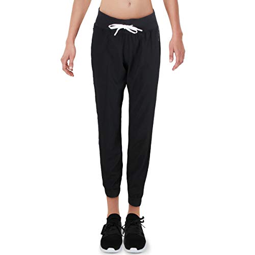 Jogger Reebok femme noir en toile tissée légère - Longueur entrejambe 29