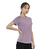 [Barifall] ヨガウェアレディーススポーツTシャツ 半袖 トレニング トップス フィットネス サイクリング スポーツウェア 吸汗速乾 S10-pu-M