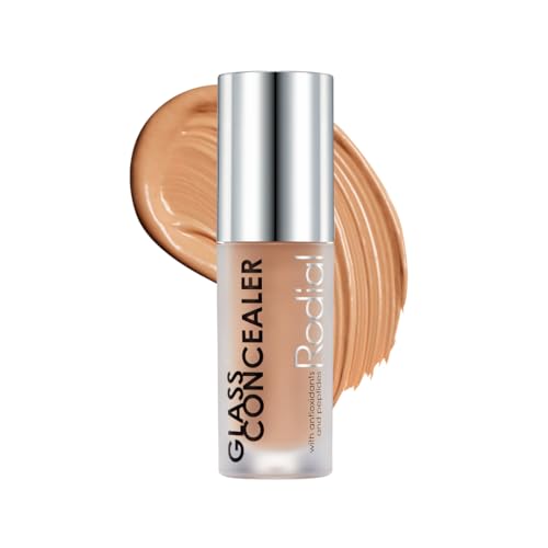 Rodial Glass Concealer Shade 4 - Luminous, Full-Coverage Cream with Peptides and Antioxidants for Flawless Skin, 0.1 fl. oz.