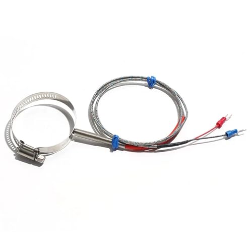 Sensor de temperatura tipo K con abrazadera ajustable de 21-44mm y cable de 2M