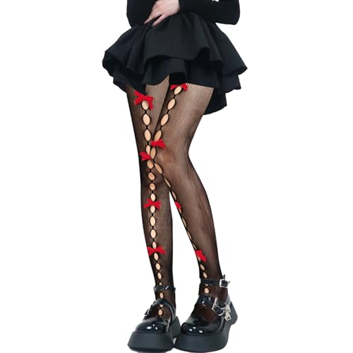 Image of Benefeet Sox Fishnet Stockings or Women High Waist White Fishnet Tights Party Pantyhose Cosplay Costume Tights