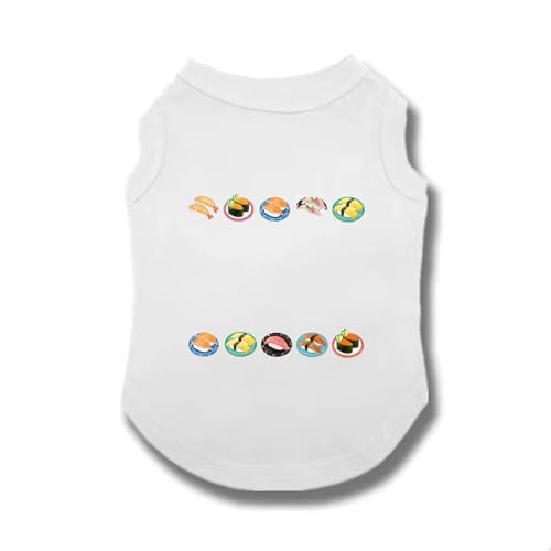 CNJKS 犬 服 おしゃれ 可愛い服犬ドッグウェア ペット犬服 ドッグウエアペット ペット服 小型犬 中型 プレゼント お出掛けTシャツ ノースリーブ 袖なし ホワイト 通気性 5XL 貝殻柄 Tシャツ お散歩 仮装 抜け毛防止