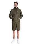 Sportkind Jungen & Herren Tennis Cross Trainingsjacke mit Bund & Kapuze, atmungsaktiv, khaki, Gr....