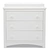 Delta Children Perry 3 Drawer Dresser with Changing Top Bianca White