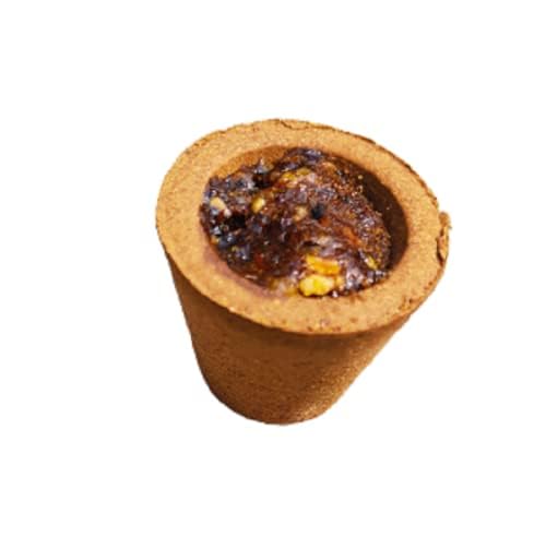 Tuta Group Loban Cups Dhoop for Pooja Havan Cups for Pooja, Home & Festivals | Natural Guggal/Sambrani Cup Dhoop Original | Charcoal Free Cowdung 12 Cups/Pack + 1 Burner Plate/Pack