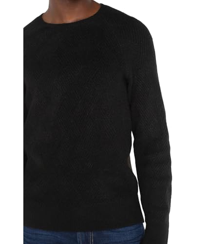 Liverpool Los Angeles Men's Crew Neck Raglan Sweater, Black3