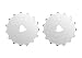 Dafa 45mm Crochet / Wide Skip Blades, 2 Perforating Rotary Cutter Blades Per Pack