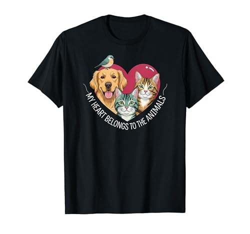 My Heart Belongs To The Animals Dog Cat Bird Pet Lover T�V���c