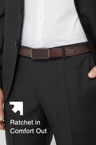 Image of CHAOREN Mens Dress Belt - Mens Ratchet Belt Leather for Dress Pant - Micro Adjustable Belts Fit Everywhere