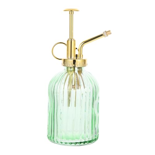 EXCEART Vaporisateur en Verre Vintage 350 Ml Pulvérisateur d'Eau de Jardin Vert Tête Dorée Flacon Spray pour Plantes d'Intérieur et Extérieur Arrosoir Précis pour Fleurs et Succulentes