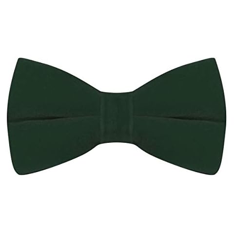 King & Priory Boys Dark Green Velvet Bow Tie Cover