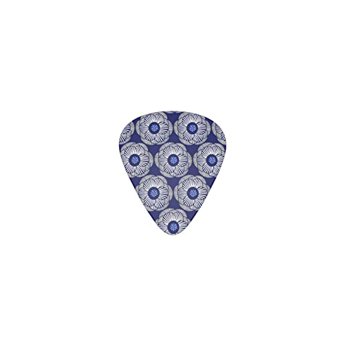 椿 ツバキ デザインギターピック guitar pick ティアドロップ型 エレキギター/アコースティックギター/クラシックギター/ベース等の練習に最適な12枚セット