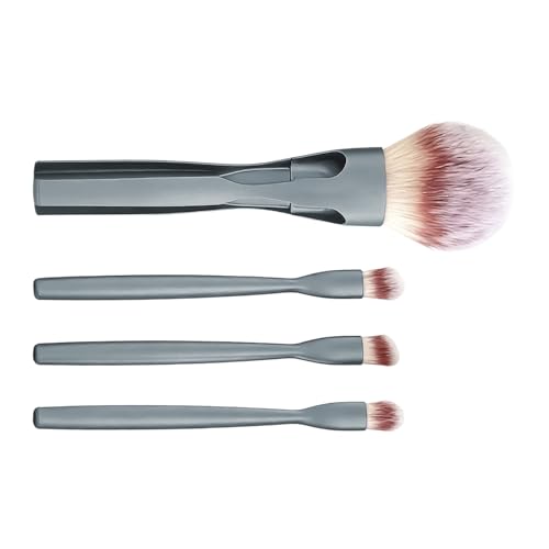 Juego De Brochas De Maquillaje,4 en 1 Cerdas Magnético,Brocha de Sombra Polvo y Maquillaje Facial | Para Polvo Facial Sombras De Ojos Difuminado Mujeres Adolescentes Niñas