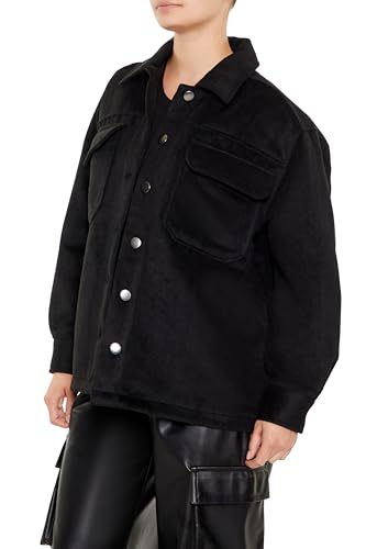 Forever 21 Women's Plus Size Faux Suede Shacket4