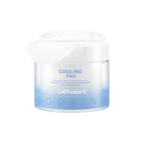 Cell Fusion C Post Alpha Cooling Pad – Hydrating & Cooling Korean Toner Pads | Panthenol & Glacier Water | Hydrating, Depuffing, Pore-Minimizing | 70 Pads / 6.08 fl.oz.