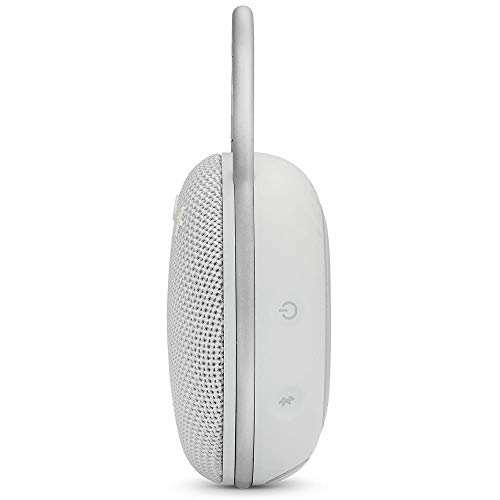 Image of JBL Clip 3, Wireless Portable Bluetooth Speaker with Mic, JBL Signature Sound, Integrated Carabiner, Vibrant Color Options with IPX7 Waterproof & AUX (White)