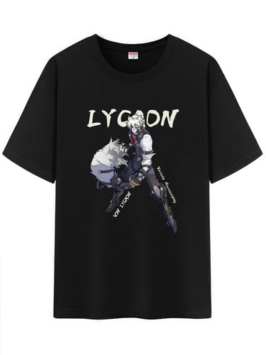 Unisex Zenless Zone Game Zero Cotton T-Shirt,ZZZ All Character Impression Collection Graphic Short Sleeve Tee Shirt - Ice - L - Ice-lycaon