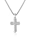 Lucky Brand Stainless Steel Cross Necklace for Men 24